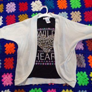 Piper Girl's Shirt and Cardigan One Piece